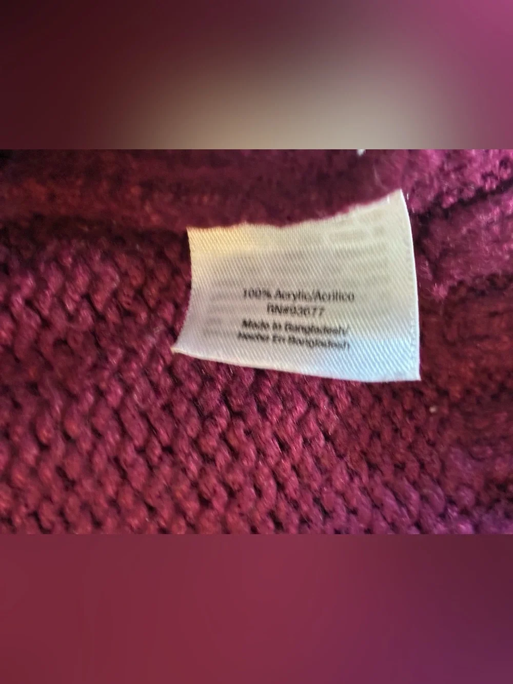 Women’s St John’s Bay Cozy Cable-Knit Hooded Sweater - Burgundy Size M
